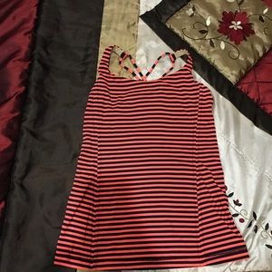 Fitted workout tank top with Cami bra included